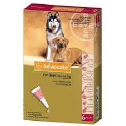 ADVOCATE 6 pipette per cani di peso tra i 10 kg. ed i 25 kg. - Prodotti per animali - Cani e gatti